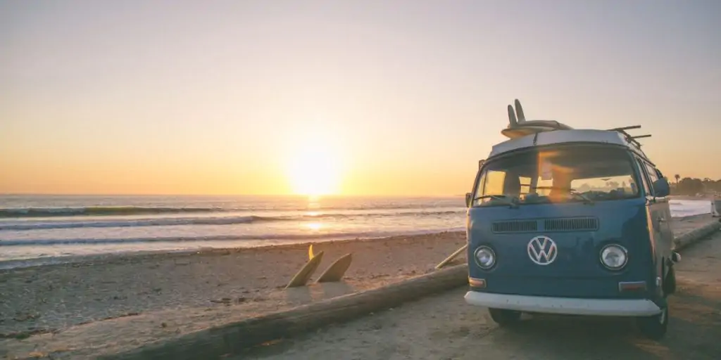 campervan by the beach