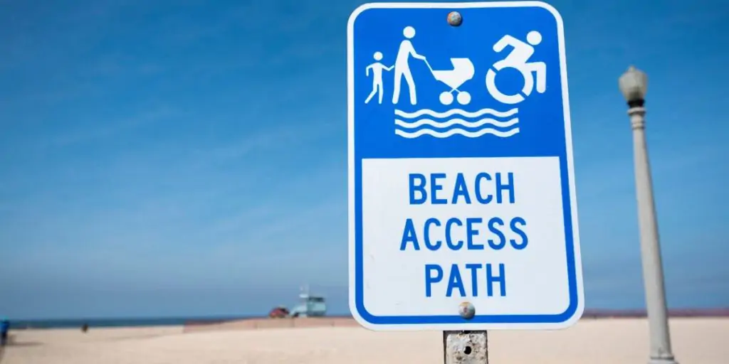 beach access sign