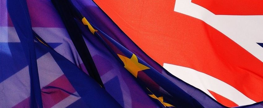 GB and EU flags