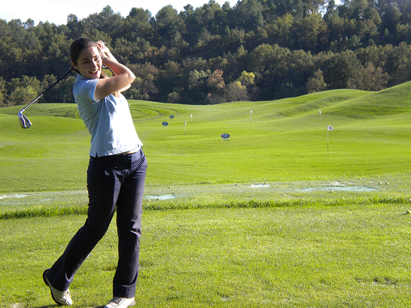 Image of Lisa Gerard Sharp playing golf in Terre Blanche
