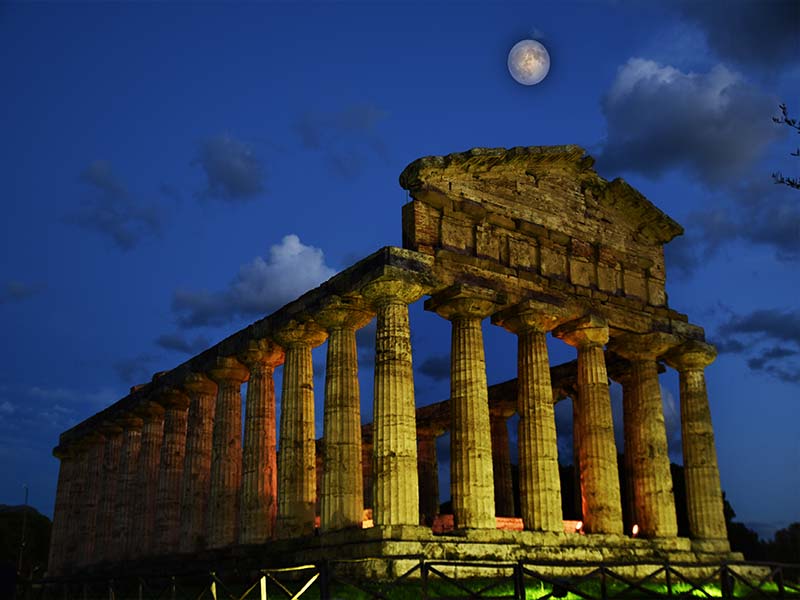 Image of The Temple of Athena - Paestum Ancient Greek temple