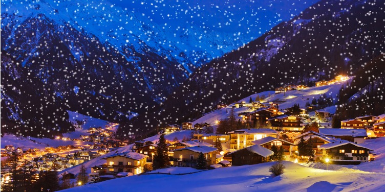 an image of Christmas in the Austrian Alps (Soelden, Tyrol region)