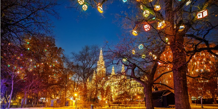 an image of Vienna Town Hall at Christmas