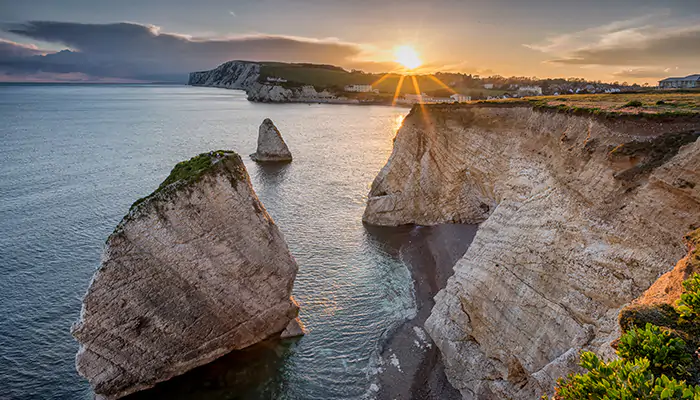 cliffs on the coast of the Isle of Wight