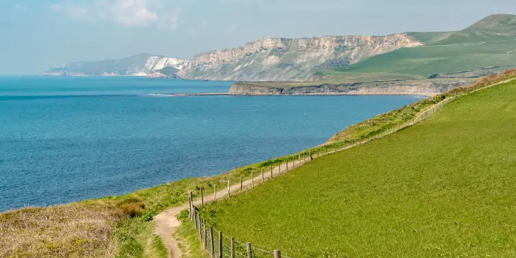 an image of a walking path on the Jurassic Coast