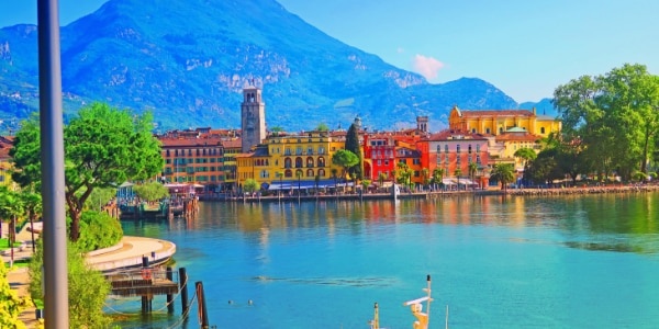 Riva del Garda in Trentino Italy in the sunshine