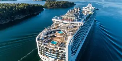 cruise ship on the open water