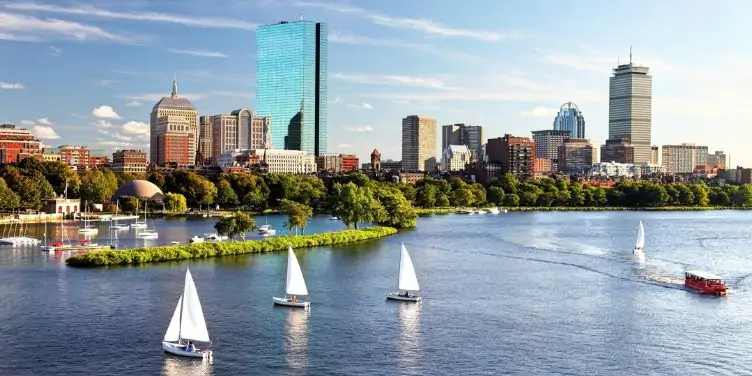 sailing on the boston skyline