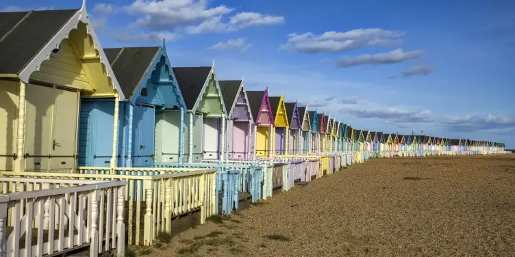 Beach huts in Mersea Island