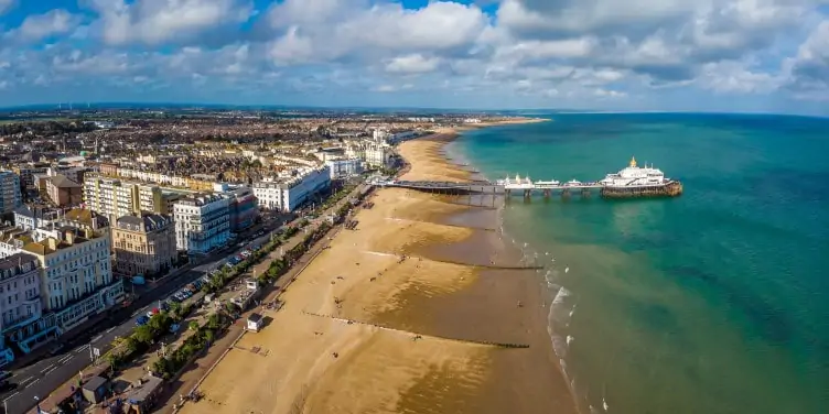 Aerial view of Eastbourne in Summer