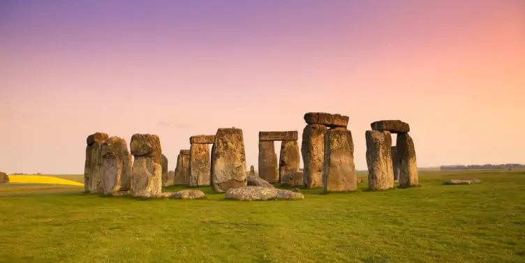 Ancient stones at Stonehenge in Wiltshire