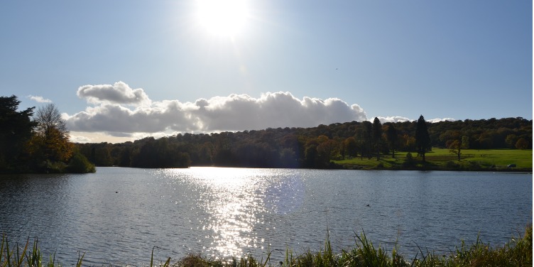 an image of the mile-long lage at Trentham Gardens, Staffordshire