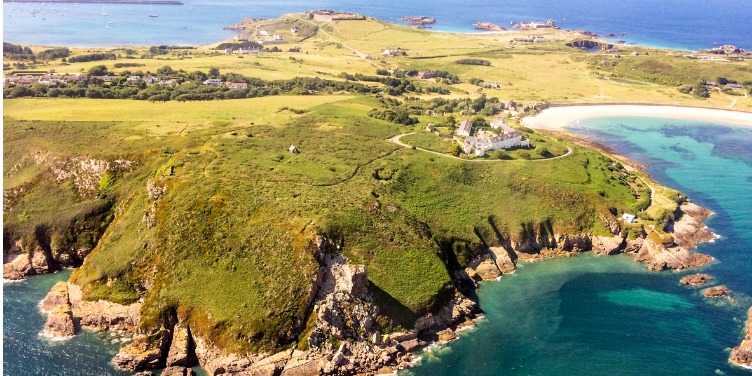 an image of the island Alderney