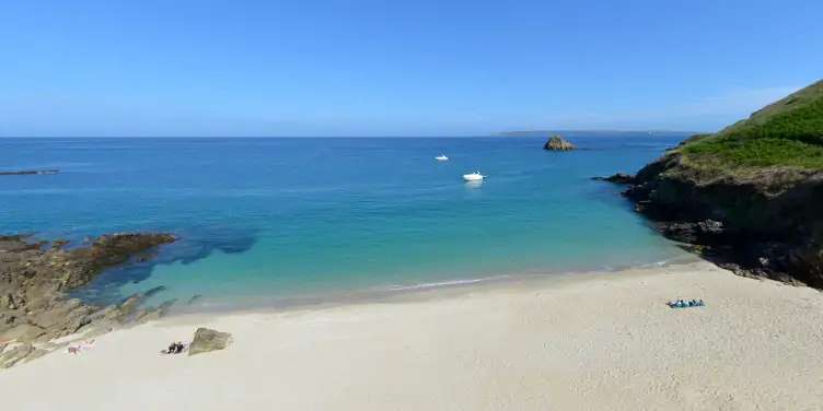 an image of an empty beach in Herm