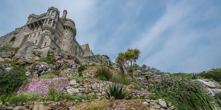 an image of St Michael’s mount island and gardens