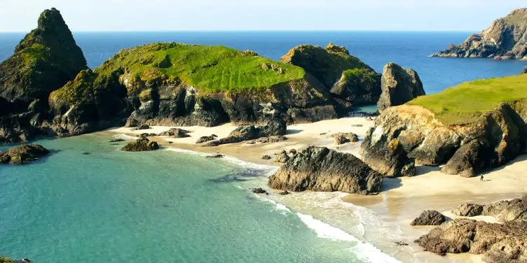 View of Kynance Cove in Cornwall