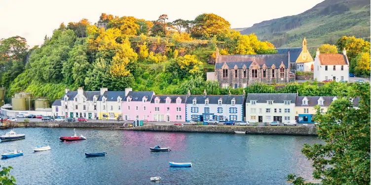 an image of Portree in the Isle of Skye, UK