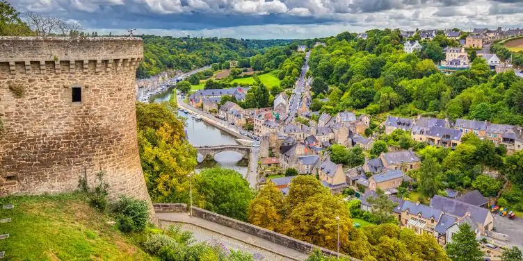 an image of the historic town Dinan, Britanny