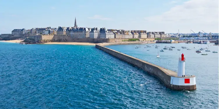 View of St Malo and its city walls