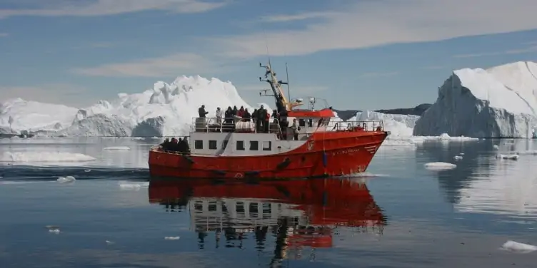 Expedition boat visiting Ilulissat Icefjord
