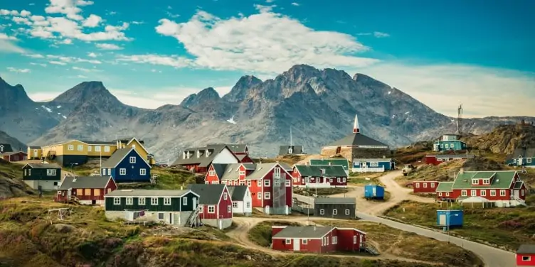 Colourful houses in Greenland