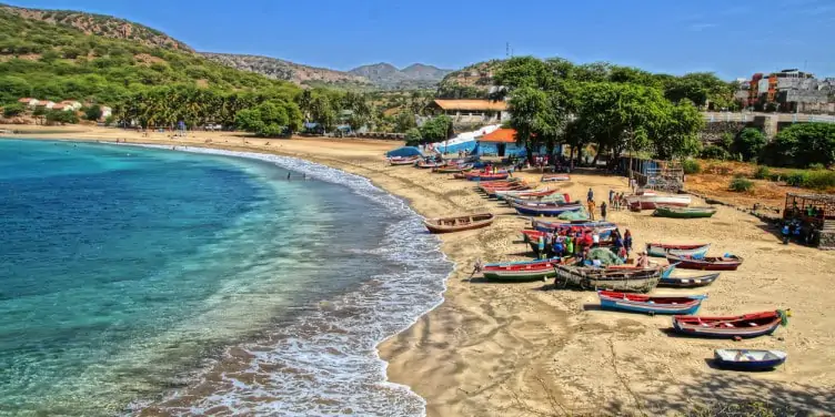 Tarrafal beach on Santiago Island in the Cape Verde Islands