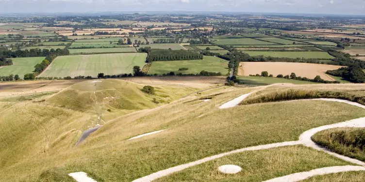 An image of the prehistoric Uffington horse on The Ridgeway National Trail