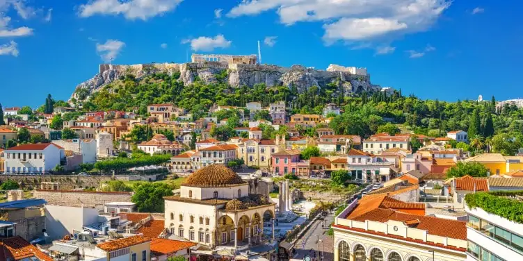 View of Acropolis in Athens, Greece