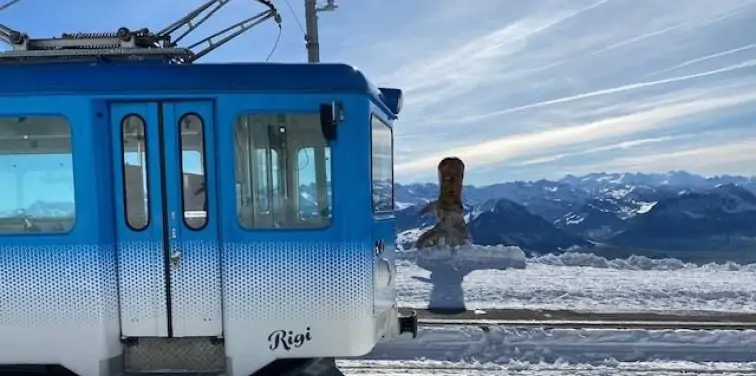 Glacier Express train in Switzerland