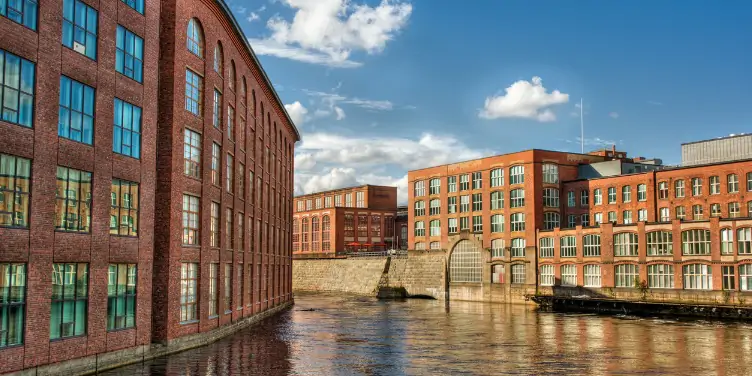 an image of the museum district in Tampere, Finland