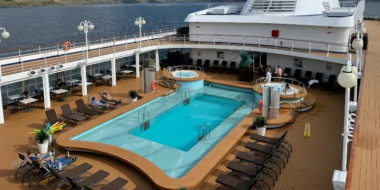 an image of the pool area onboard the Silver Whisper cruise ship