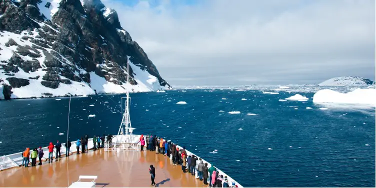 Cruise ship in Antarctica